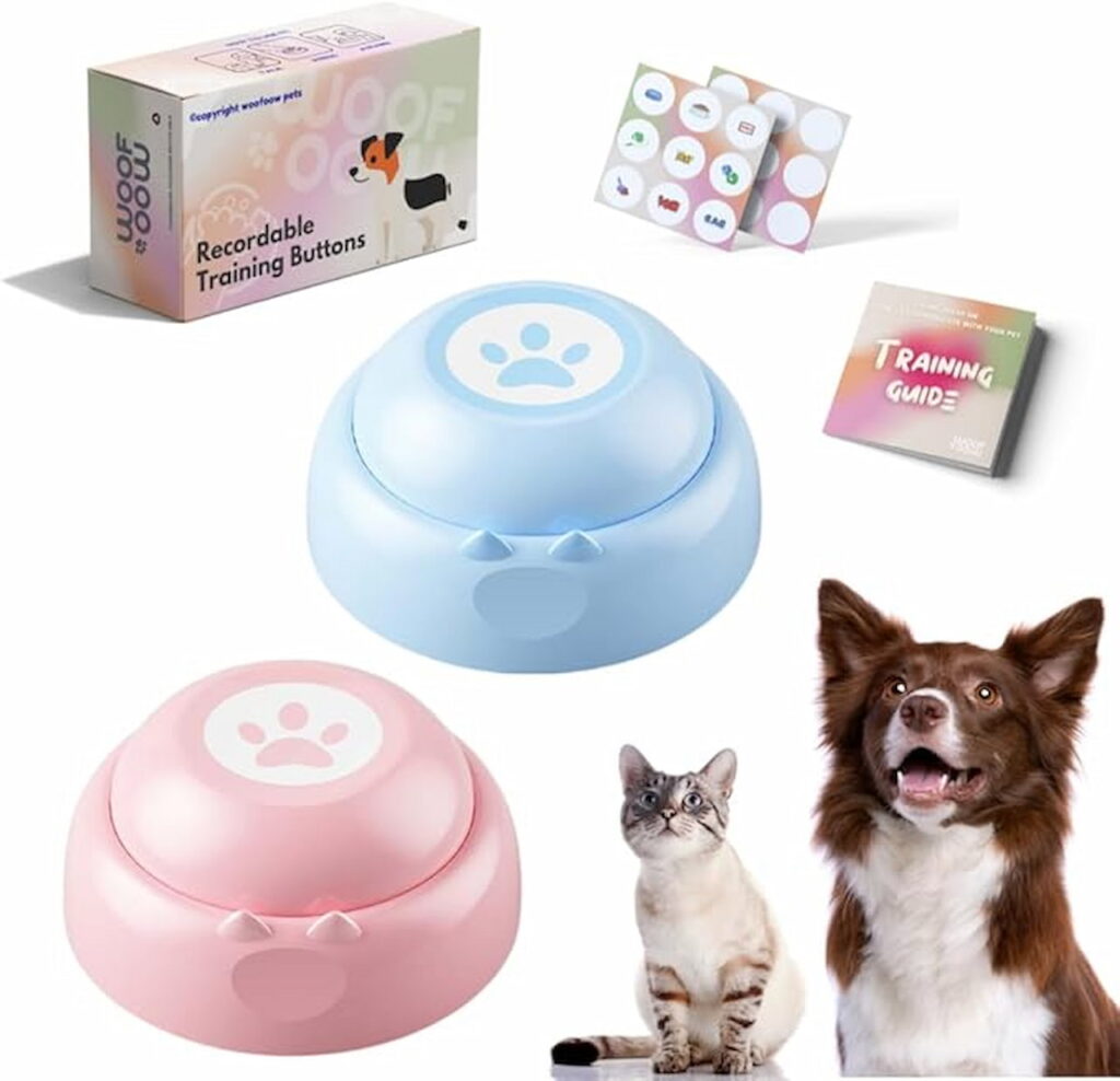 These recordable training buttons are an innovative way to train your dog and cat to communicate their needs! (sponsored)